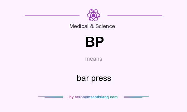 What does BP mean? It stands for bar press
