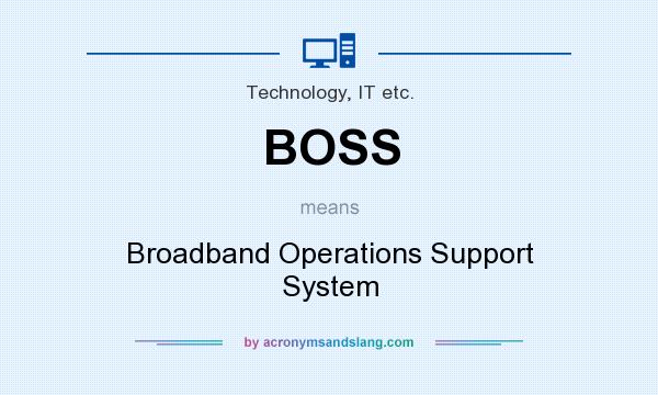 What does BOSS mean? It stands for Broadband Operations Support System
