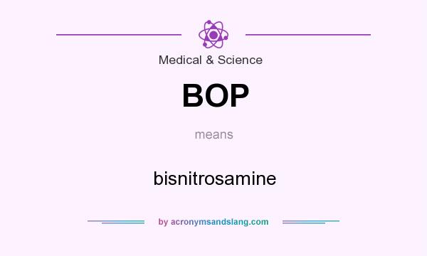 What does BOP mean? It stands for bisnitrosamine