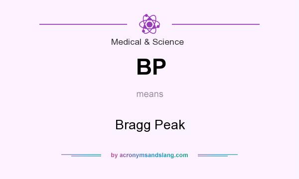 What does BP mean? It stands for Bragg Peak