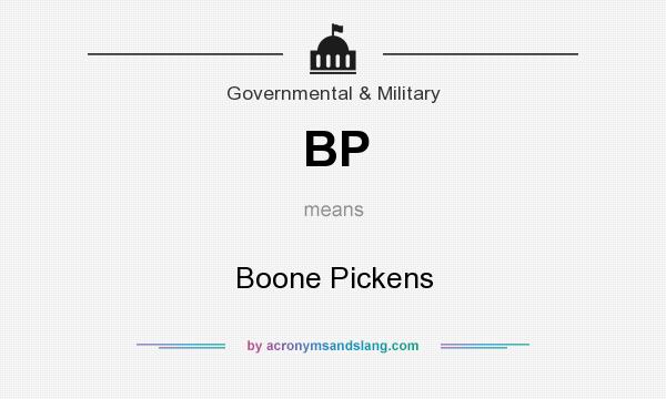 What does BP mean? It stands for Boone Pickens