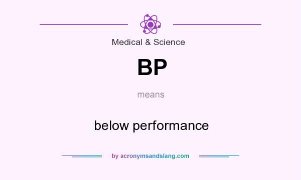 What does BP mean? It stands for below performance