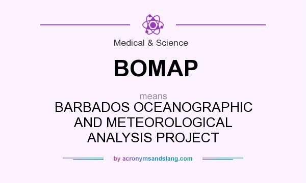 What does BOMAP mean? It stands for BARBADOS OCEANOGRAPHIC AND METEOROLOGICAL ANALYSIS PROJECT
