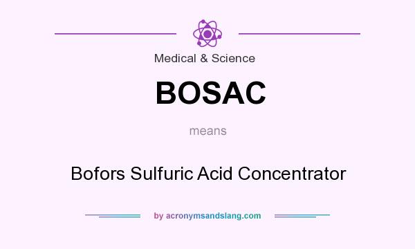 What does BOSAC mean? It stands for Bofors Sulfuric Acid Concentrator