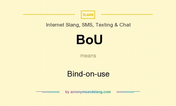 What does BoU mean? It stands for Bind-on-use