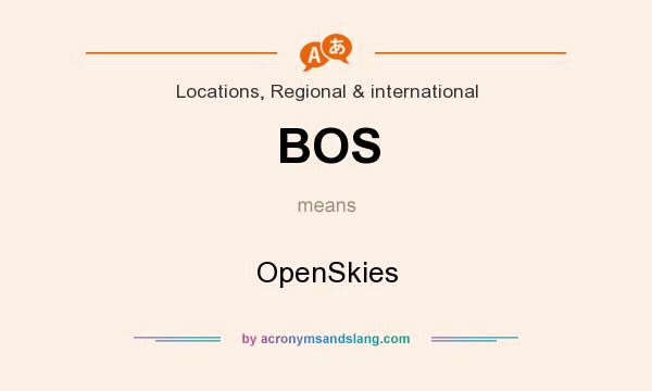 What does BOS mean? It stands for OpenSkies