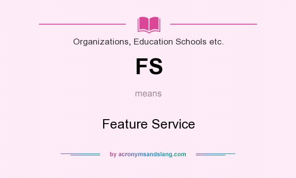 What does FS mean? It stands for Feature Service
