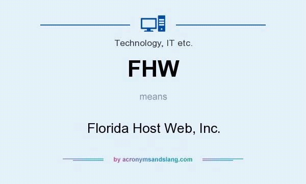 What does FHW mean? It stands for Florida Host Web, Inc.