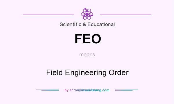 What does FEO mean? It stands for Field Engineering Order