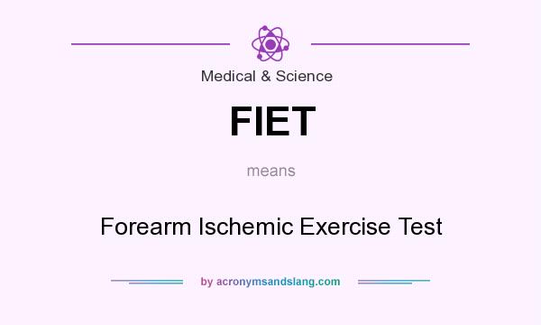 What does FIET mean? It stands for Forearm Ischemic Exercise Test