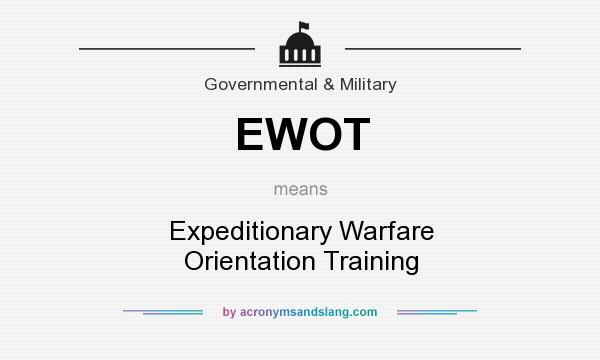 What does EWOT mean? It stands for Expeditionary Warfare Orientation Training