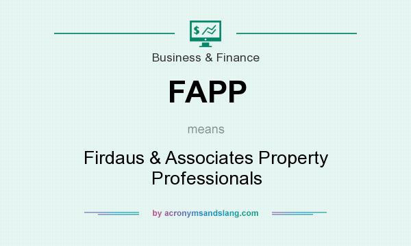 What does FAPP mean? It stands for Firdaus & Associates Property Professionals