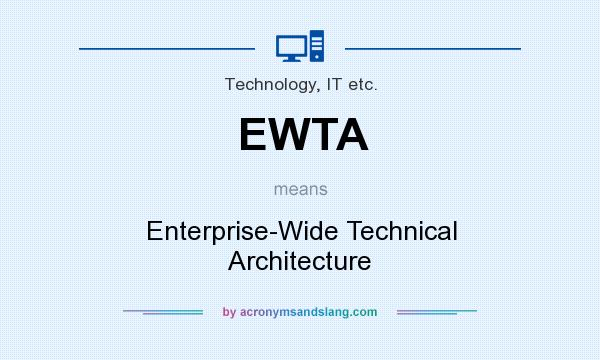 What does EWTA mean? It stands for Enterprise-Wide Technical Architecture