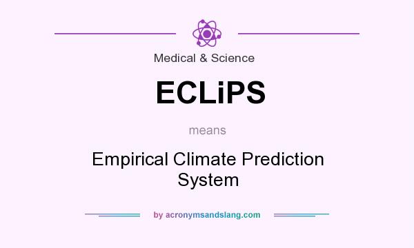 What does ECLiPS mean? It stands for Empirical Climate Prediction System