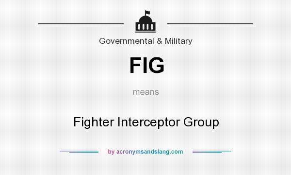 What does FIG mean? It stands for Fighter Interceptor Group