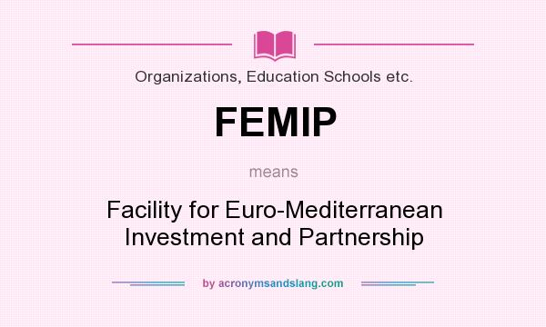 What does FEMIP mean? It stands for Facility for Euro-Mediterranean Investment and Partnership