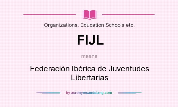 What does FIJL mean? It stands for Federación Ibérica de Juventudes Libertarias