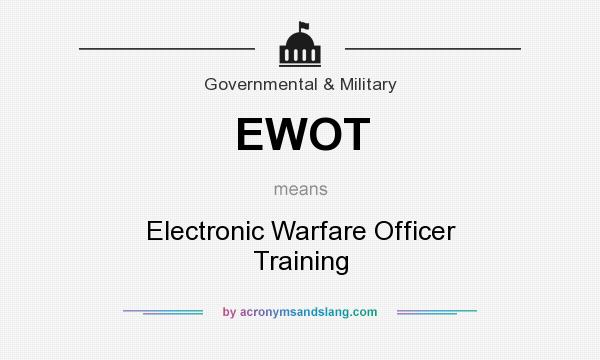 What does EWOT mean? It stands for Electronic Warfare Officer Training