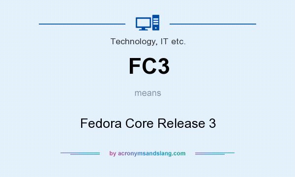 What does FC3 mean? It stands for Fedora Core Release 3
