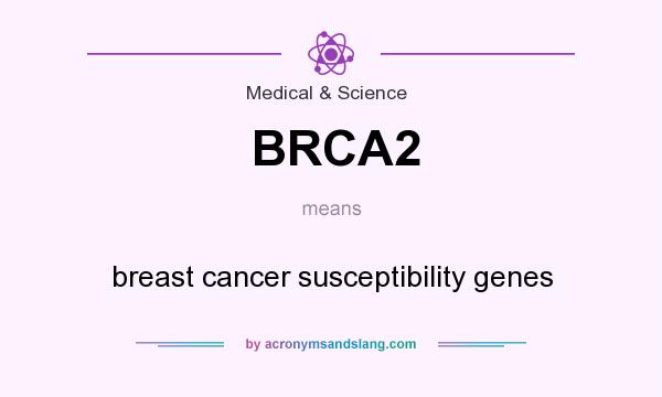 What does BRCA2 mean? It stands for breast cancer susceptibility genes