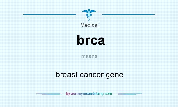 What does brca mean? It stands for breast cancer gene