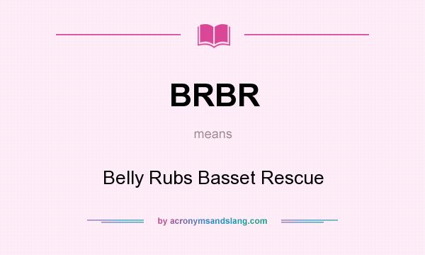 What does BRBR mean? It stands for Belly Rubs Basset Rescue