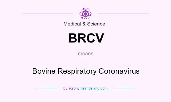What does BRCV mean? It stands for Bovine Respiratory Coronavirus