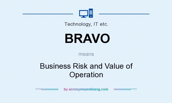 What does BRAVO mean? It stands for Business Risk and Value of Operation
