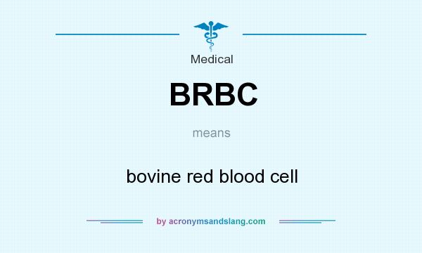 What does BRBC mean? It stands for bovine red blood cell