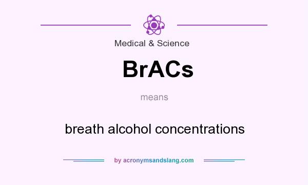 What does BrACs mean? It stands for breath alcohol concentrations