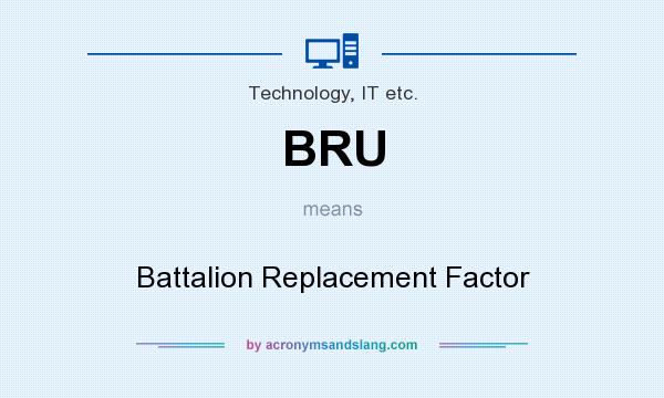 What does BRU mean? It stands for Battalion Replacement Factor