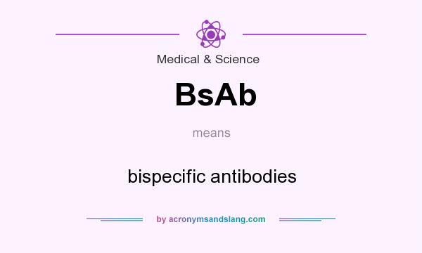 What does BsAb mean? It stands for bispecific antibodies