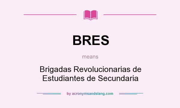 What does BRES mean? It stands for Brigadas Revolucionarias de Estudiantes de Secundaria