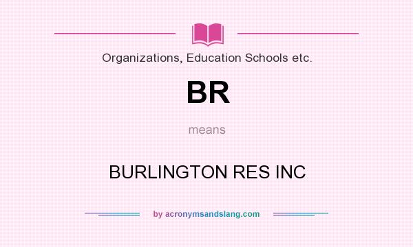 What does BR mean? It stands for BURLINGTON RES INC