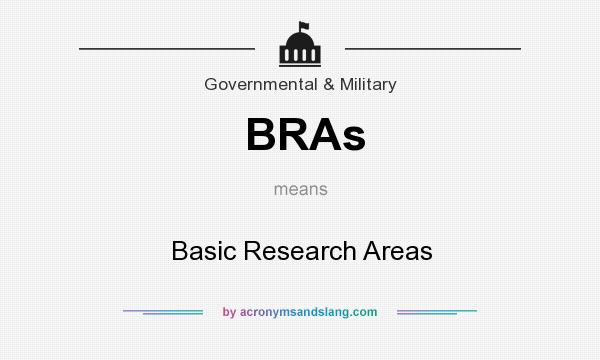 What does BRAs mean? It stands for Basic Research Areas