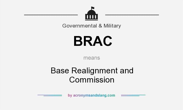 What does BRAC mean? It stands for Base Realignment and Commission