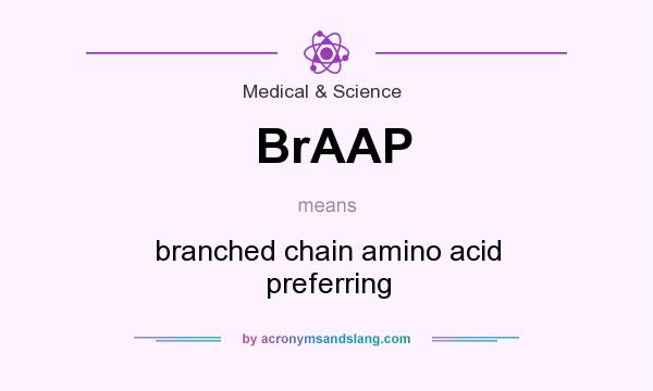 What does BrAAP mean? It stands for branched chain amino acid preferring