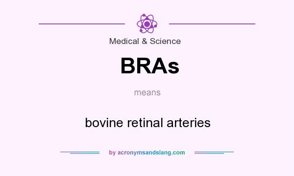 What does BRAs mean? It stands for bovine retinal arteries
