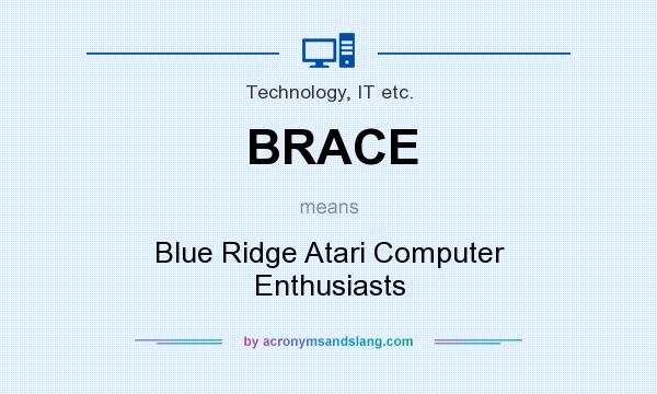 What does BRACE mean? It stands for Blue Ridge Atari Computer Enthusiasts