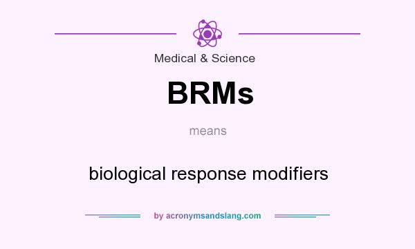 What does BRMs mean? It stands for biological response modifiers