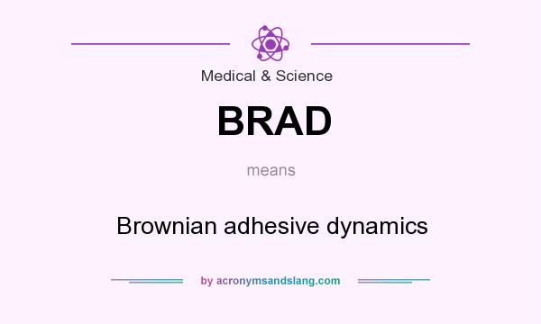 What does BRAD mean? It stands for Brownian adhesive dynamics