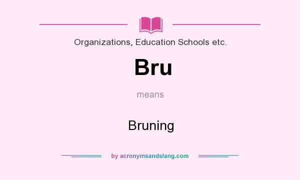 What does Bru mean? It stands for Bruning