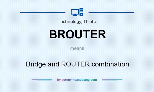 What does BROUTER mean? It stands for Bridge and ROUTER combination