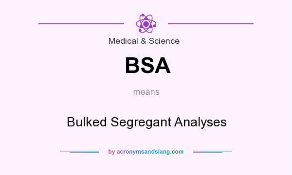 What does BSA mean? It stands for Bulked Segregant Analyses