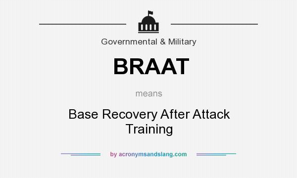 What does BRAAT mean? It stands for Base Recovery After Attack Training