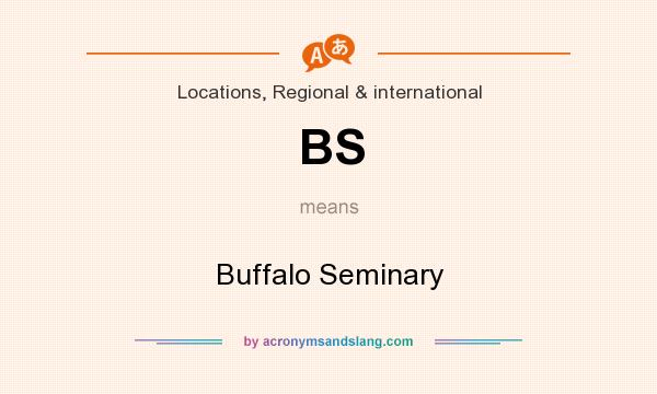 What does BS mean? It stands for Buffalo Seminary