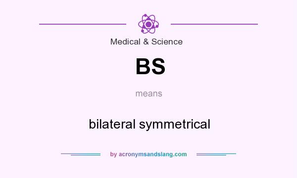 What does BS mean? It stands for bilateral symmetrical