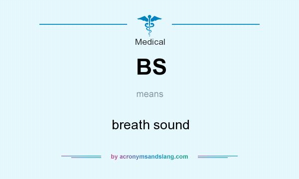 What does BS mean? It stands for breath sound