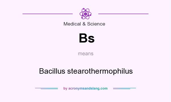 What does Bs mean? It stands for Bacillus stearothermophilus