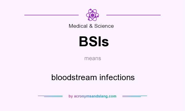 What does BSIs mean? It stands for bloodstream infections